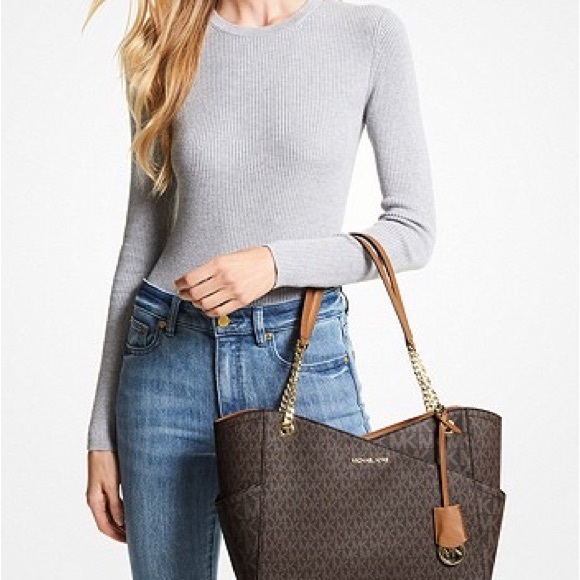 Michael Kors Jet Set Large Logo Shoulder Bag - Picture 3 of 3